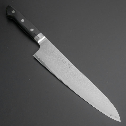 Hitohira Imojiya TH Damascus Gyuto 240mm Linen Micarta Handle - HITOHIRA