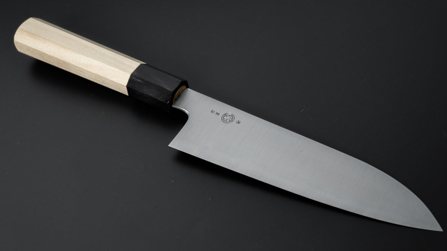 Takada no Hamono White #2 HH Santoku 180mm Ho Wood Handle - HITOHIRA