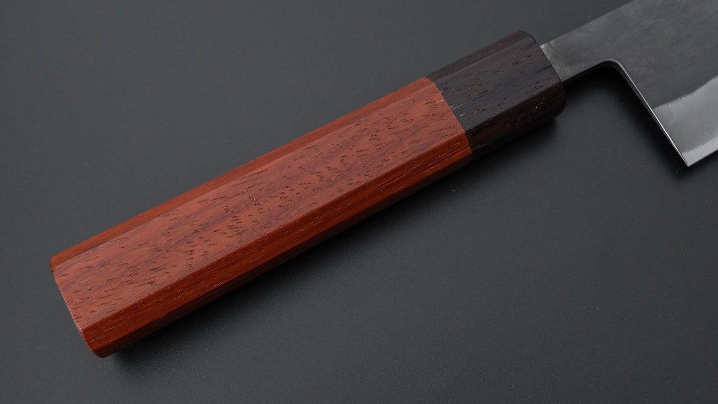 Hitohira TD Blue #2 Stainless Clad Kurouchi Gyuto 210mm Padauk Handle - HITOHIRA