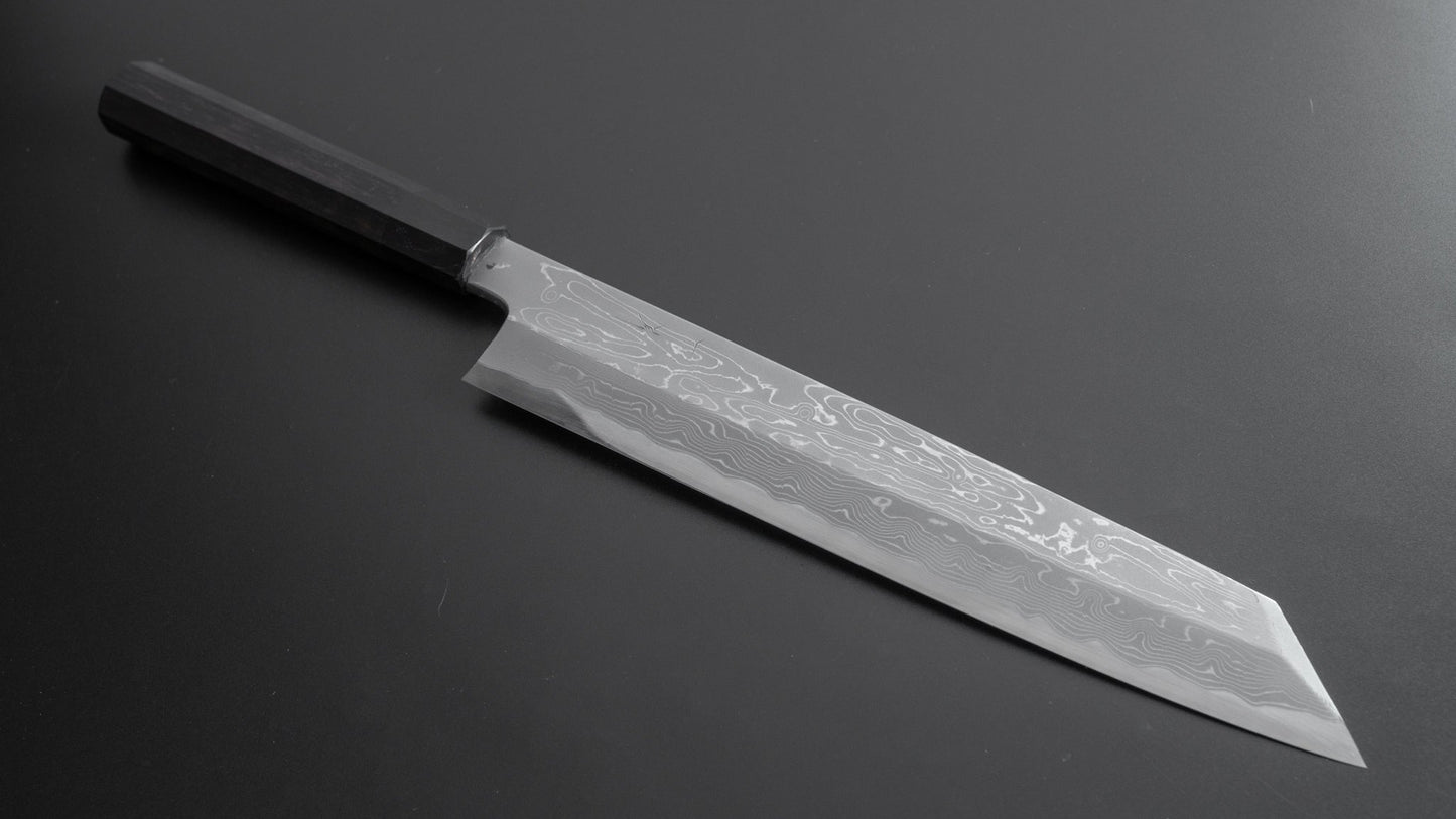 Hitohira Kikuchiyo Mosuke Enmon White #1 Kiritsuke 270mm Taihei Ebony Handle (Saya) - HITOHIRA