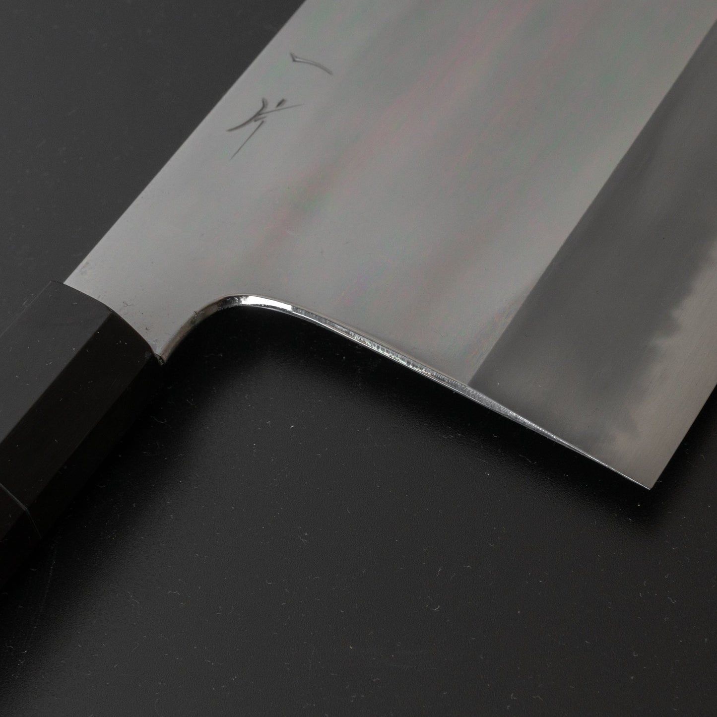 Hitohira Tanaka Kambei White #2 Mirror Polished Chinese Cleaver 220mm Ebony Handle (Saya) - HITOHIRA