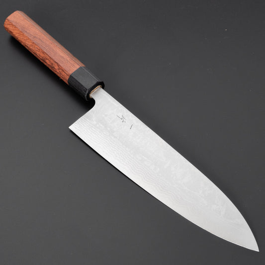 Hitohira Setsu Forged VG-10 Damascus Gyuto 210mm Jutan Handle - HITOHIRA