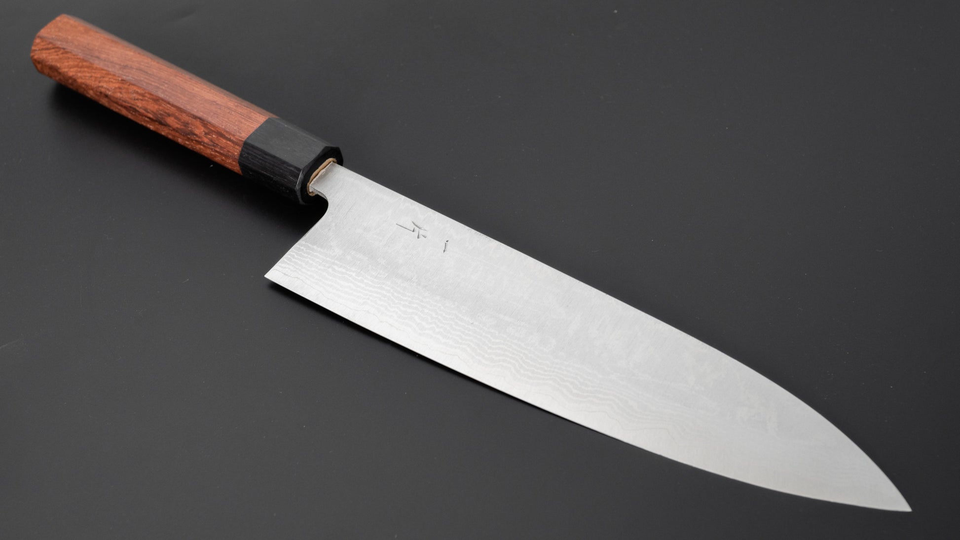 Hitohira Setsu Forged VG-10 Damascus Gyuto 210mm Jutan Handle - HITOHIRA