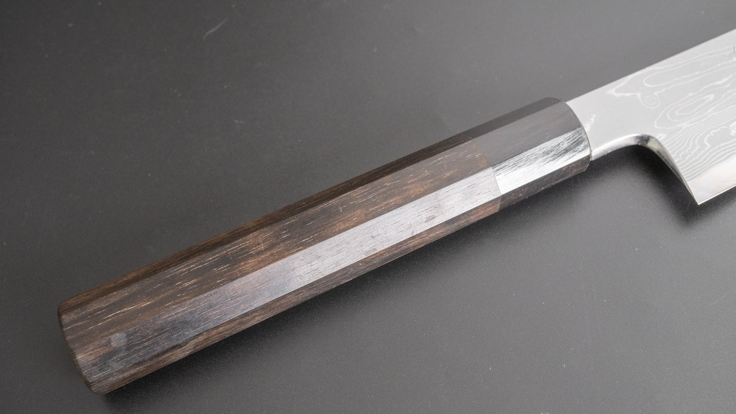 Hitohira Kikuchiyo Mosuke Enmon White #1 Kiritsuke 270mm Taihei Ebony Handle (Saya) - HITOHIRA