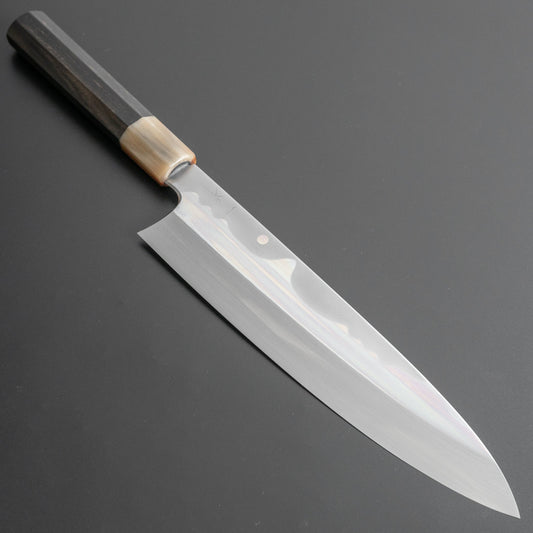 Hitohira Togashi Kyuzo White #1 Fuji Hakumon Mizu Honyaki Gyuto 240mm Taihei Ebony Handle (#045/ Saya) - HITOHIRA