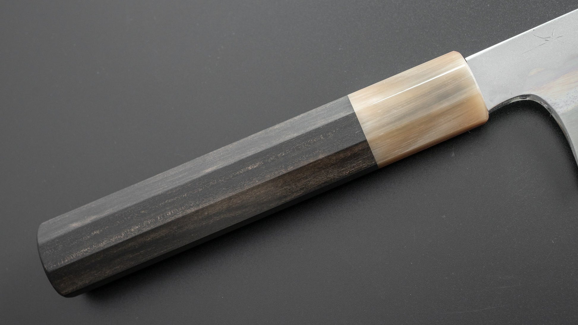 Hitohira Togashi Kyuzo White #1 Fuji Hakumon Mizu Honyaki Gyuto 240mm Taihei Ebony Handle (#045/ Saya) - HITOHIRA