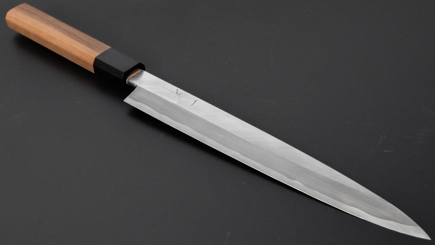 Hitohira Kikuchiyo Manzo White #3 Yanagiba 210mm Walnut Handle (Saya) - HITOHIRA