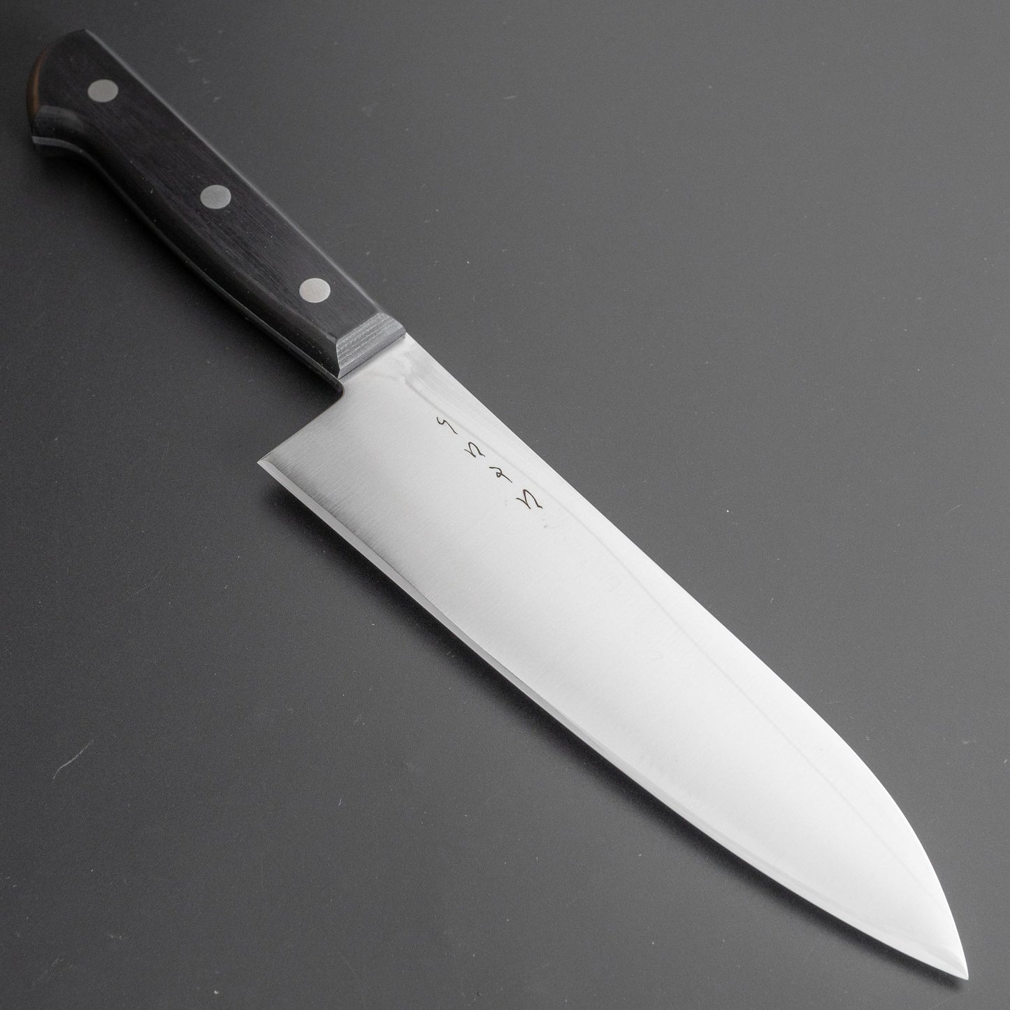 Hitohira KH Stainless Santoku 180mm Imitation Mahogany Handle (No Bolster) - HITOHIRA