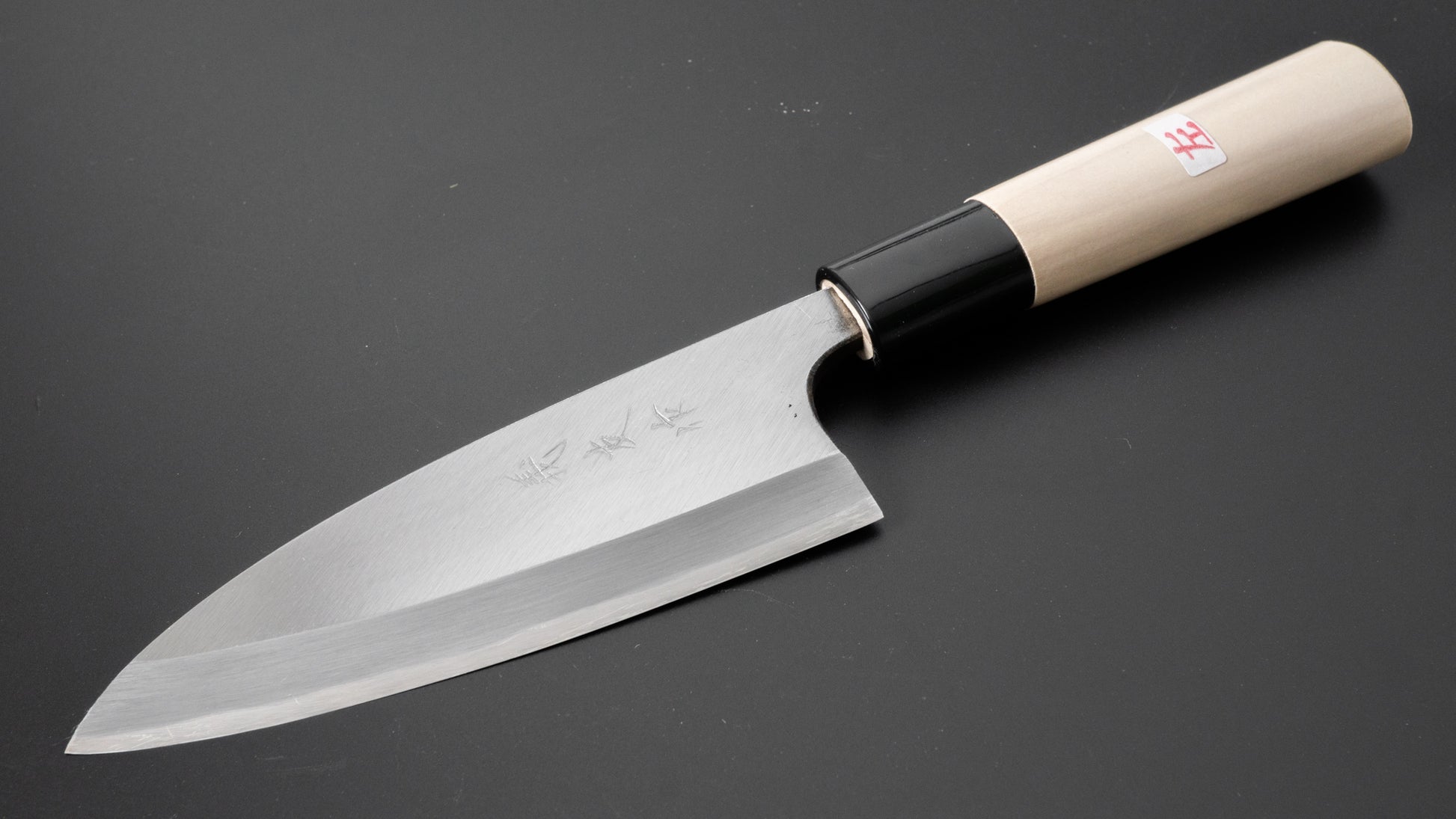 Morihei Yoshitomo Left-Handed Deba 120mm Poplar Handle - HITOHIRA