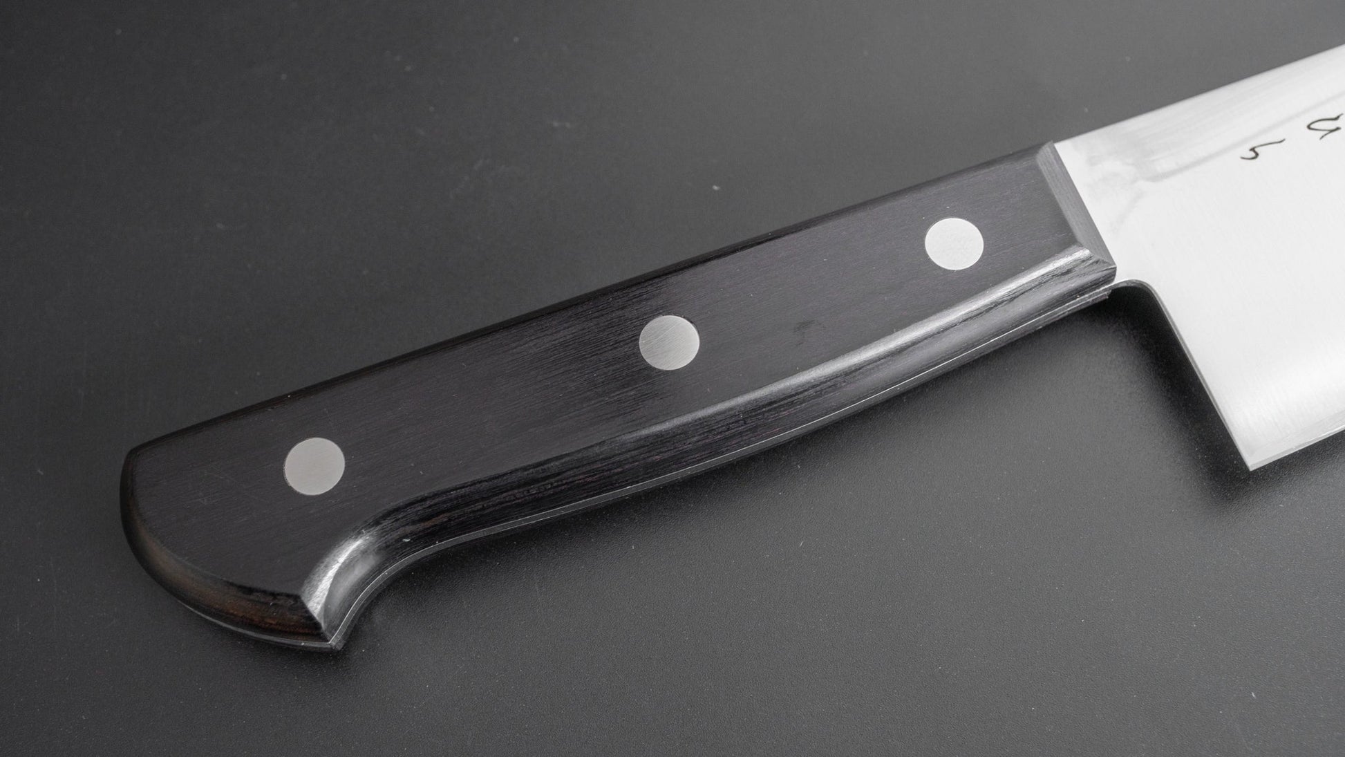 Hitohira KH Stainless Santoku 180mm Imitation Mahogany Handle (No Bolster) - HITOHIRA