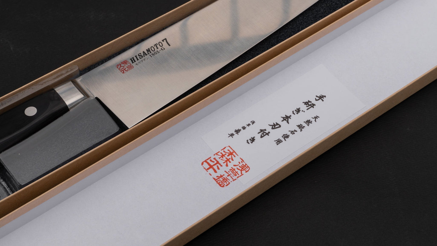 Morihei Hisamoto INOX Gyuto 300mm Pakka Handle - HITOHIRA