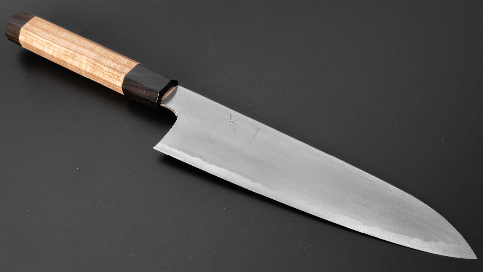 Hitohira Gorobei Rikichi Blue #2 Kasumi Gyuto 210mm Cherry Wood Handle - HITOHIRA