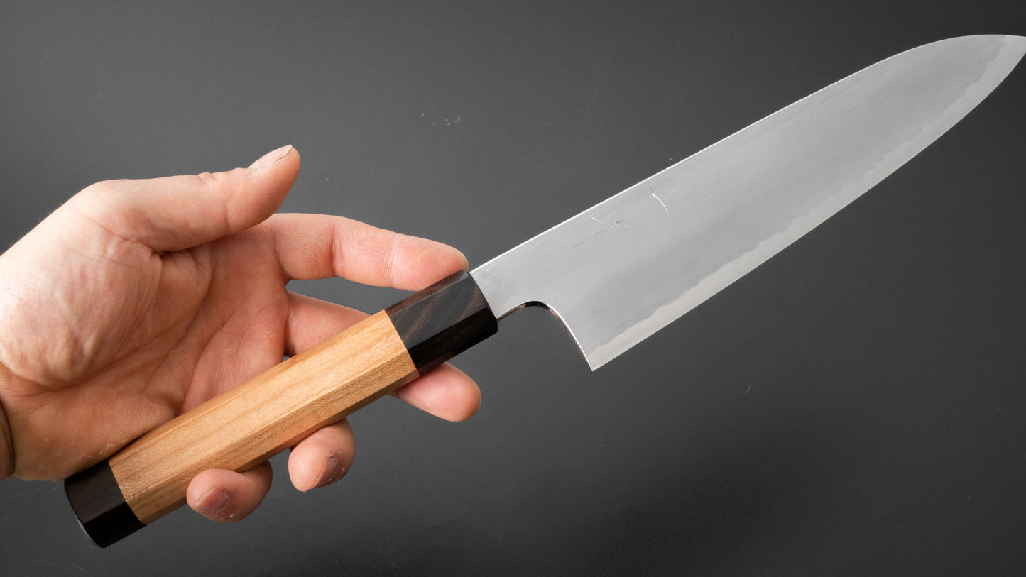 Hitohira Gorobei Rikichi Blue #2 Kasumi Gyuto 210mm Cherry Wood Handle - HITOHIRA