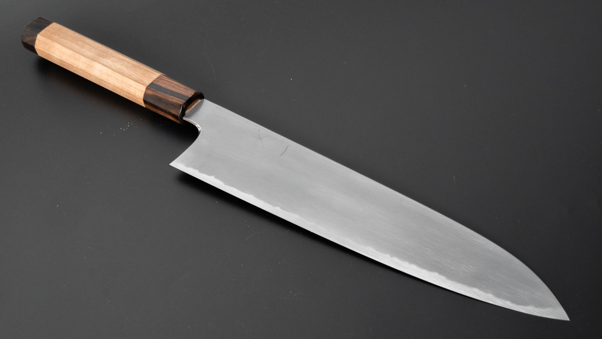 Hitohira Gorobei Rikichi Blue #2 Kasumi Gyuto 240mm Cherry Wood Handle - HITOHIRA