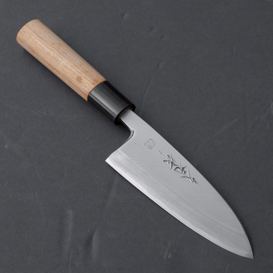 Morihei Hisamoto Vintage White Steel Deba 120mm Ho Wood Handle | HITOHIRA