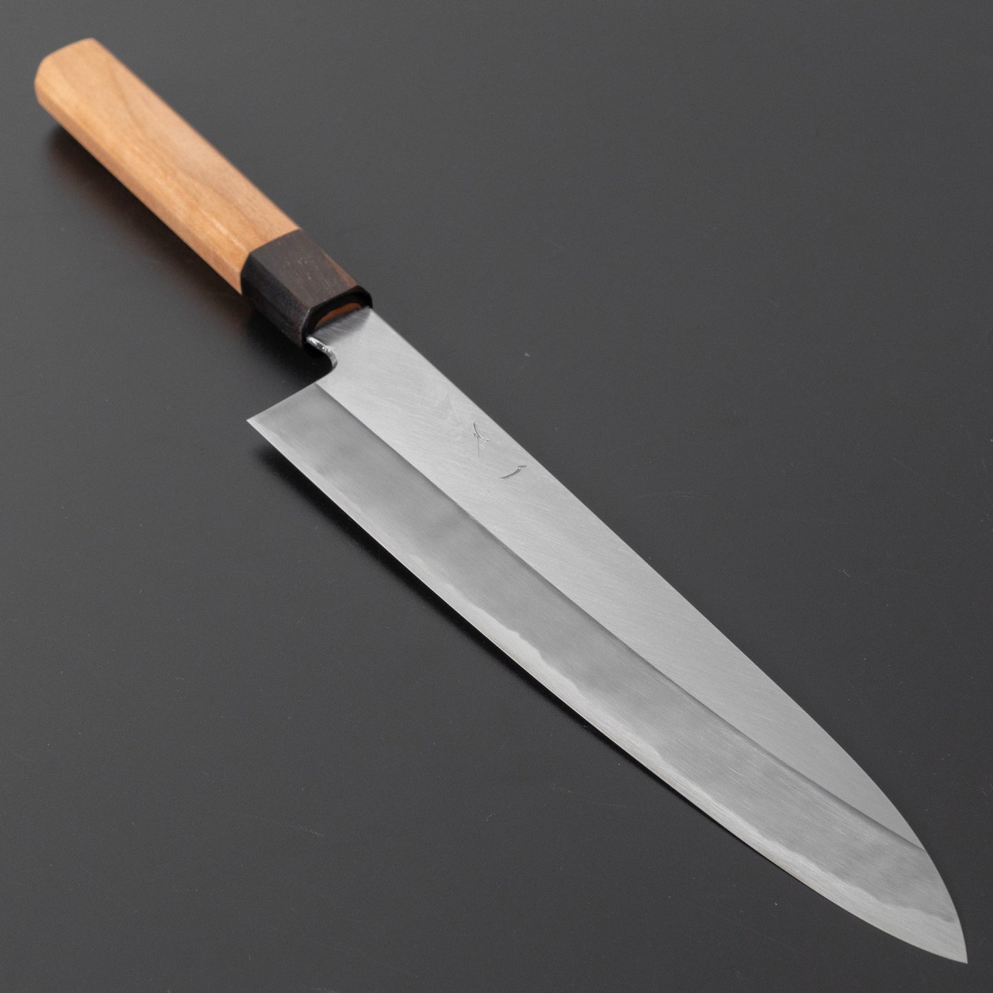 Hitohira Kikuchiyo Kyuzo Blue #2 Migaki Gyuto 240mm Cherry Wood Handle - HITOHIRA