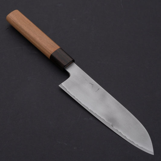 Hitohira Kikuchiyo Yohei Ginsan Kasumi Santoku 180mm Cherry Wood Handle (B Grade Discounted) | HITOHIRA