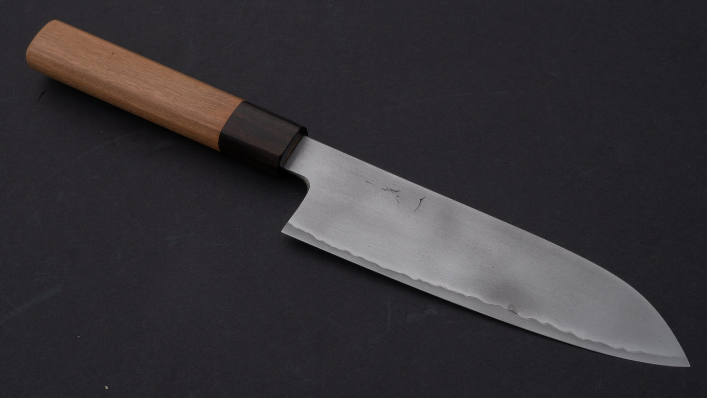 Hitohira Kikuchiyo Yohei Ginsan Kasumi Santoku 180mm Cherry Wood Handle (B Grade Discounted) | HITOHIRA