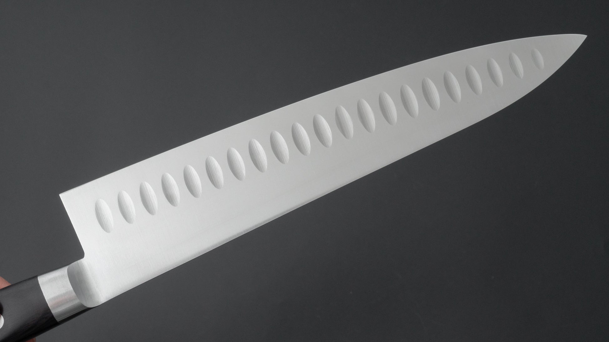 Hitohira FJ VG-1 Gyuto 240mm Pakka Handle (Granton Edge) - HITOHIRA