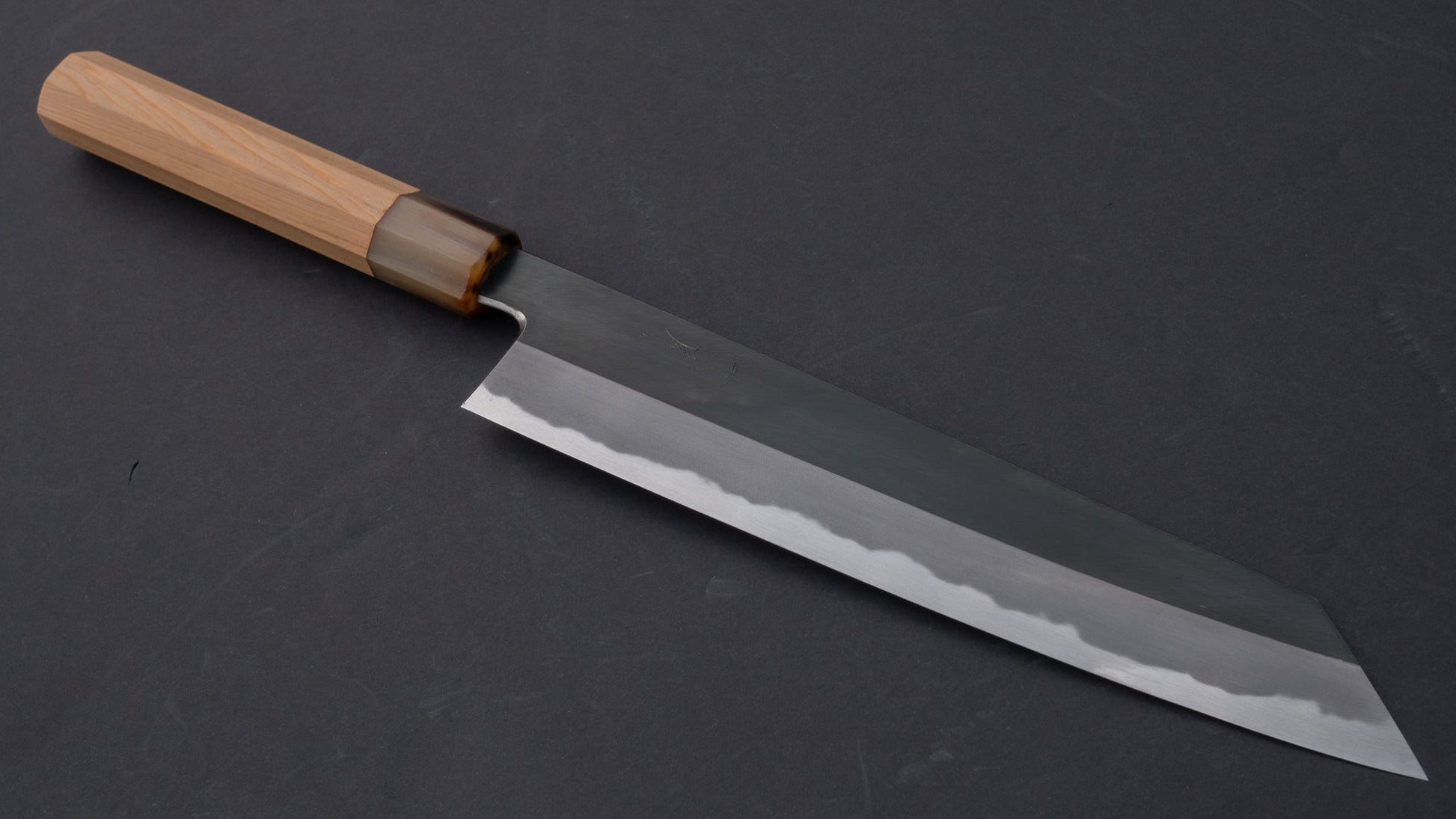 Hitohira Tanaka Kyuzo Blue #1 Kurouchi Kiritsuke Gyuto 240mm Yakusugi Cedar Handle | HITOHIRA