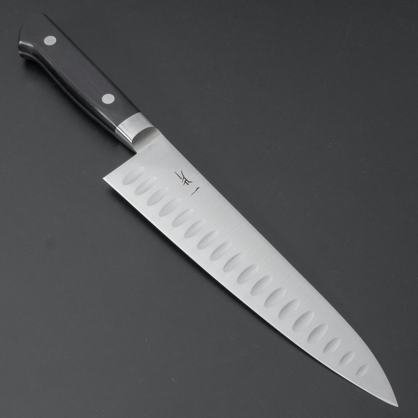 Hitohira FJ VG-1 Gyuto 210mm Pakka Handle (Granton Edge) - HITOHIRA