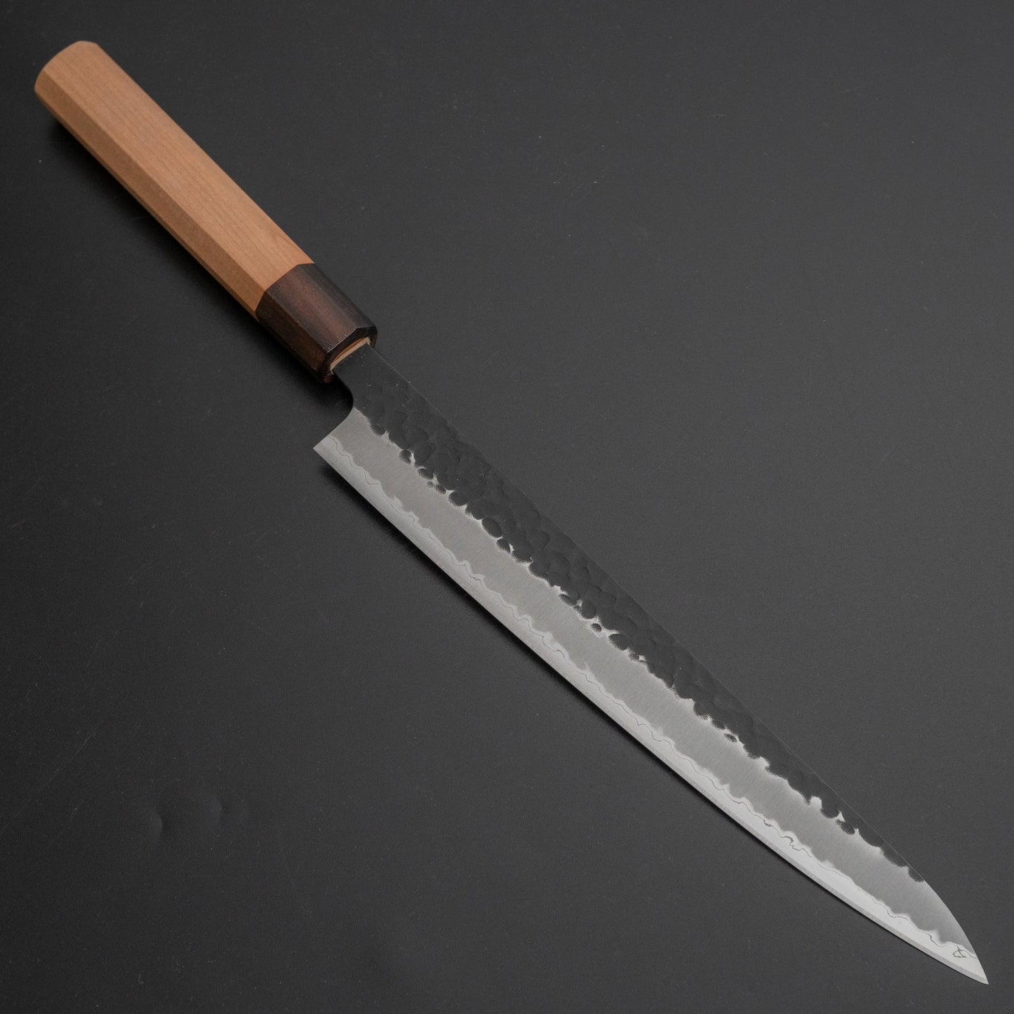 Hitohira Futana SB Kuro Tsuchime Sujihiki 240mm Cherry Wood Handle - HITOHIRA