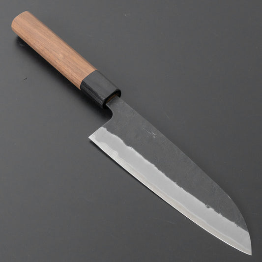 Hitohira Futana SB Kuro Nashiji Santoku 170mm Walnut Handle - HITOHIRA