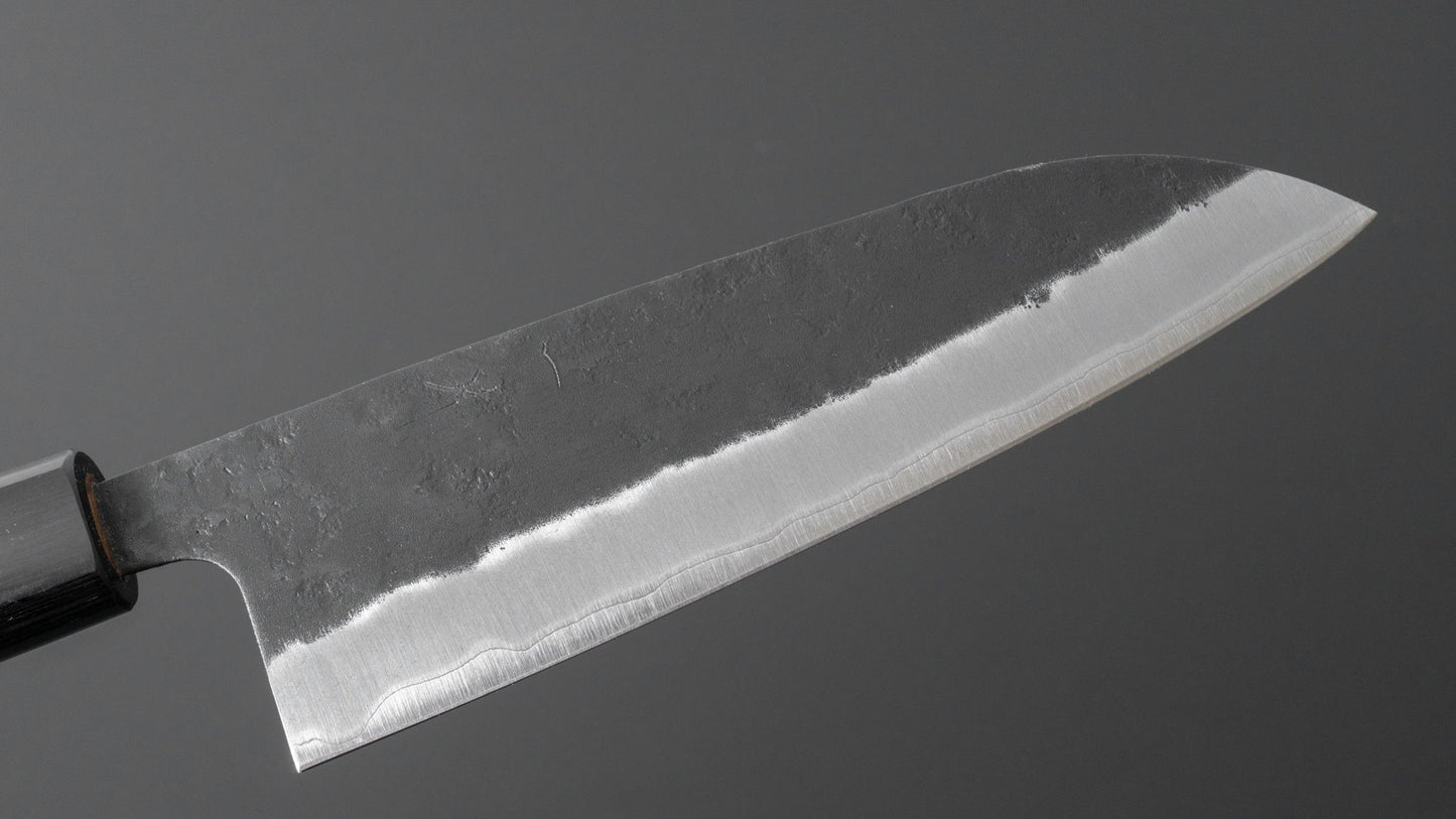 Hitohira Futana SB Kuro Nashiji Santoku 170mm Walnut Handle - HITOHIRA