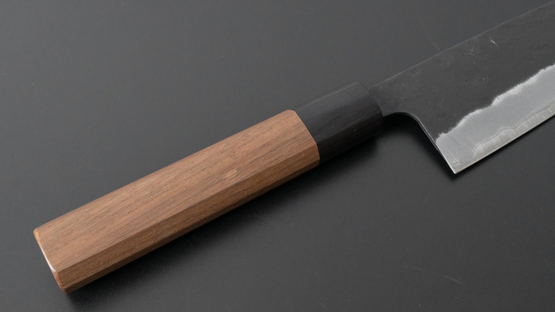 Hitohira Futana SB Kuro Nashiji Santoku 170mm Walnut Handle - HITOHIRA