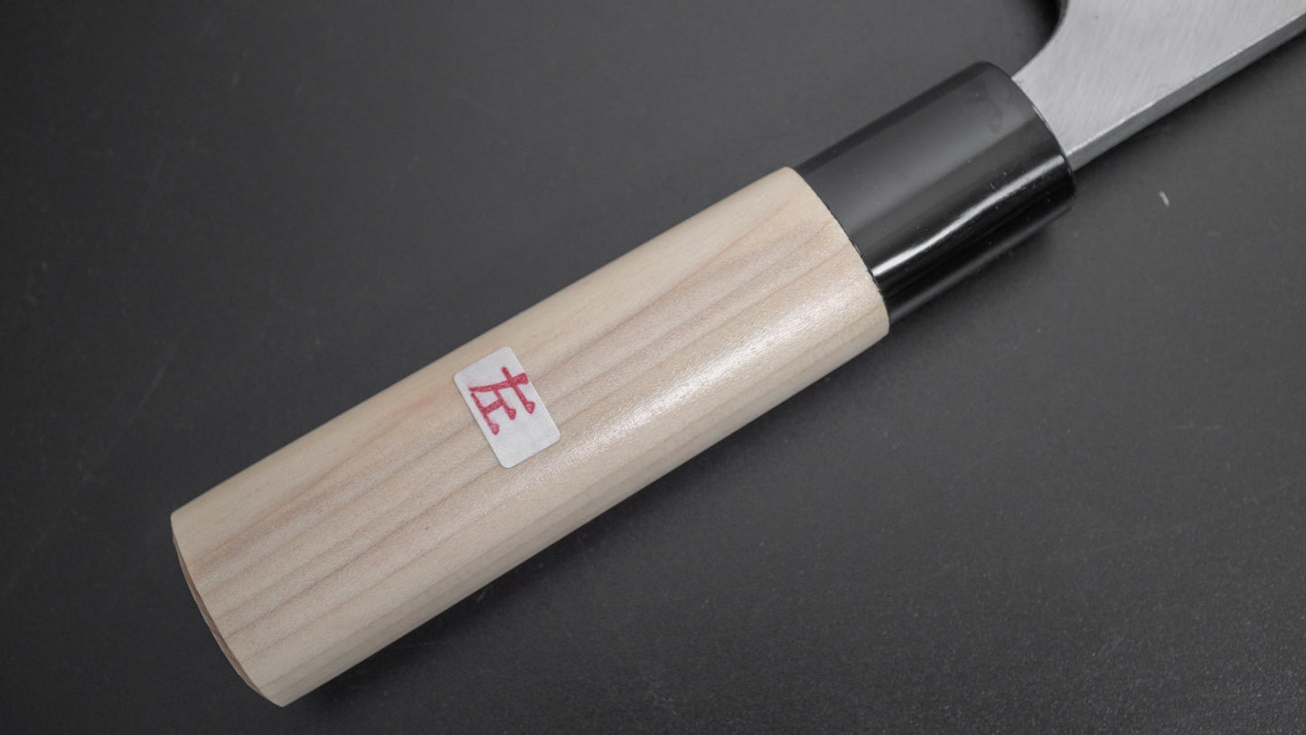 Morihei Yoshitomo Left-Handed Deba 150mm Poplar Handle - HITOHIRA