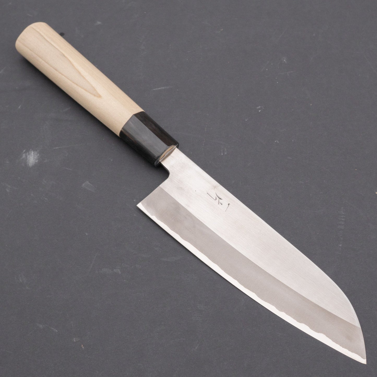 Hitohira AH White #2 Stainless Clad Santoku 170mm Ho Wood Handle | HITOHIRA