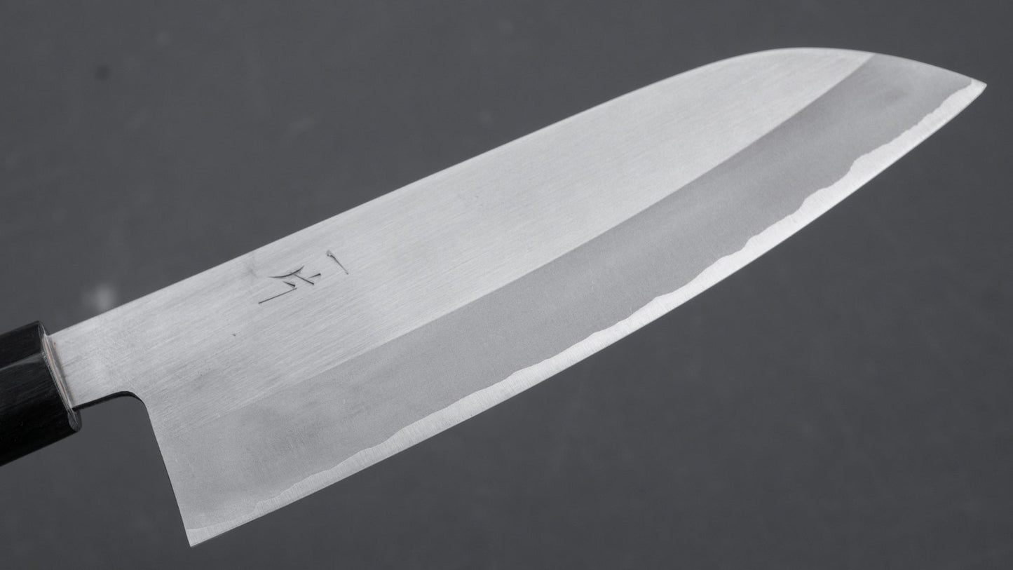 Hitohira AH White #2 Stainless Clad Santoku 170mm Ho Wood Handle | HITOHIRA