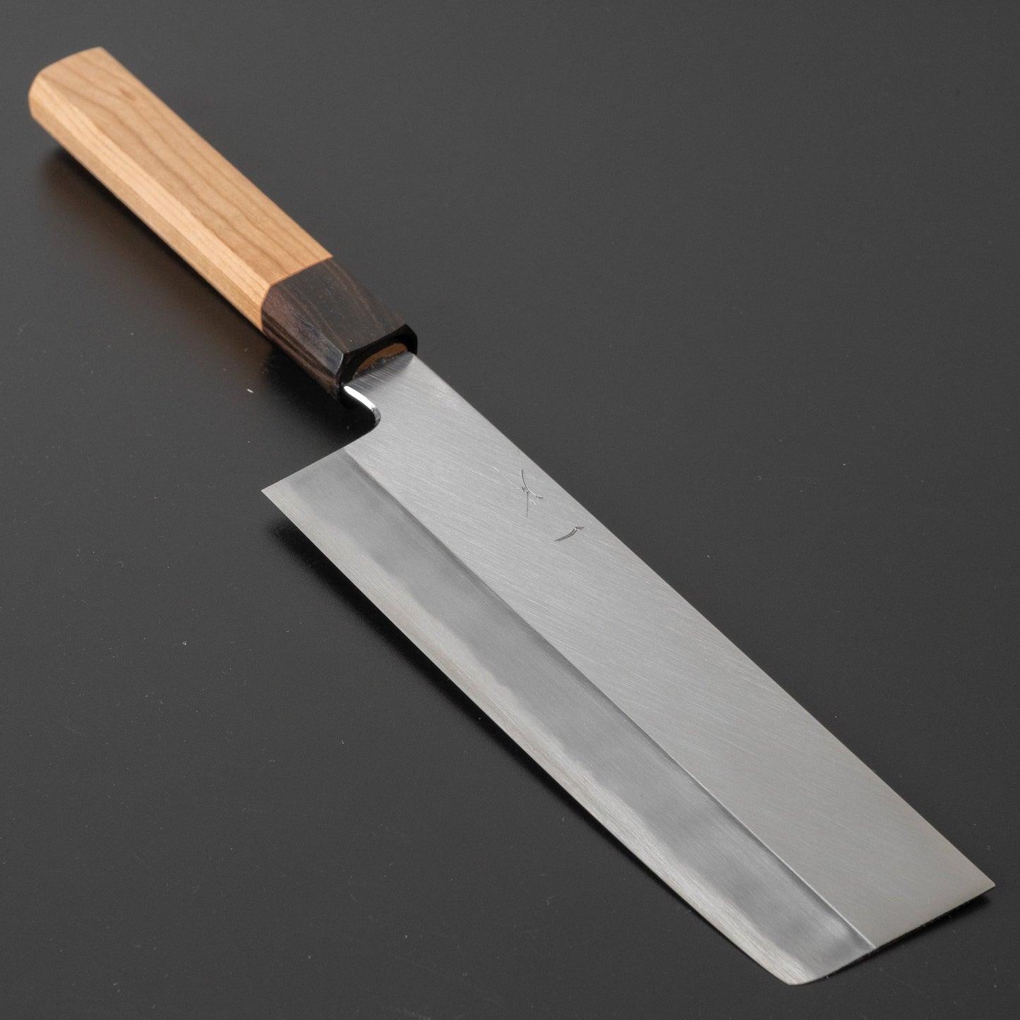 Hitohira Kikuchiyo Kyuzo White #2 Migaki Nakiri 180mm Cherry Wood Handle - HITOHIRA