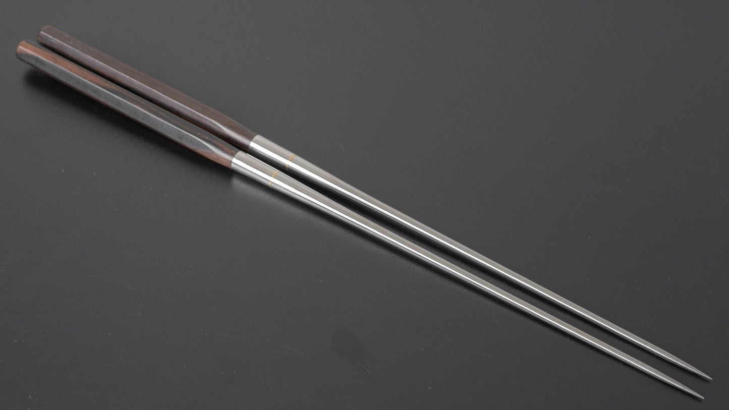 Hitohira Ebony Moribashi Chopstick 180mm Hexagonal - HITOHIRA