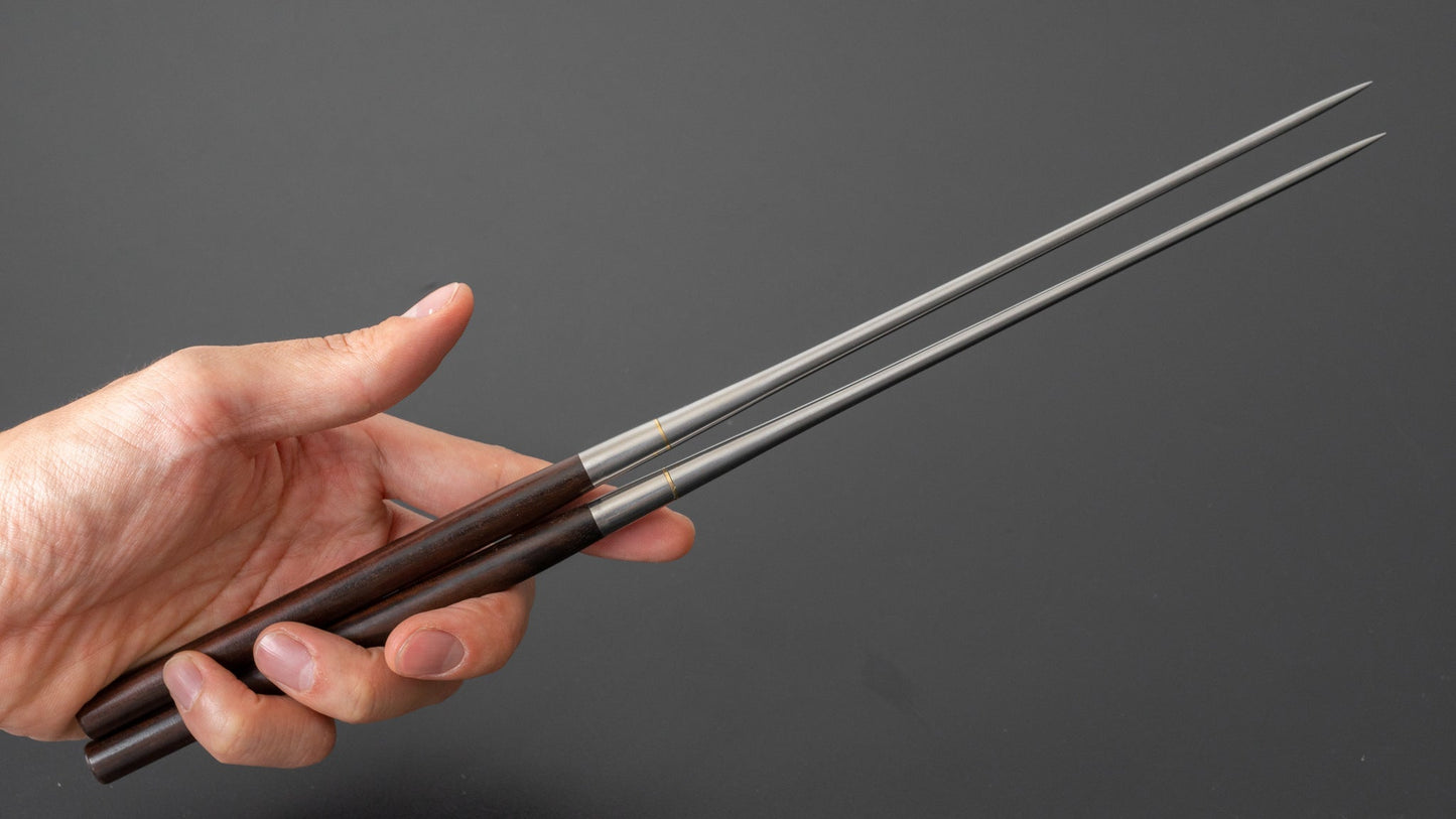 Hitohira Ebony Moribashi Chopstick 180mm Rounded - HITOHIRA