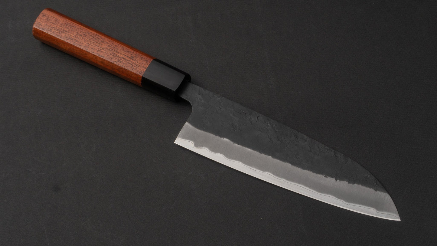 Hitohira Futana SB Kuro Nashiji Santoku 170mm Satine Handle | HITOHIRA