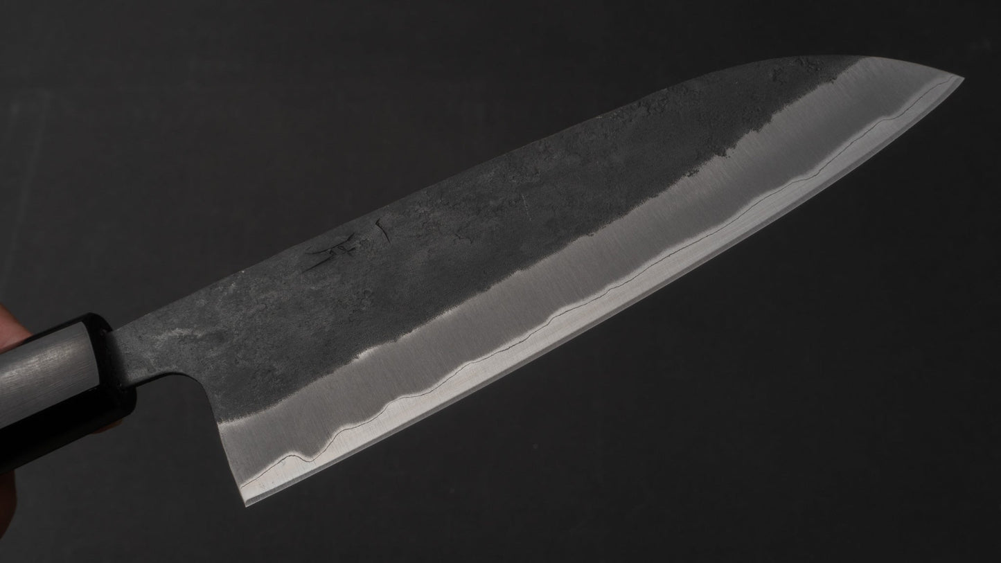 Hitohira Futana SB Kuro Nashiji Santoku 170mm Satine Handle | HITOHIRA