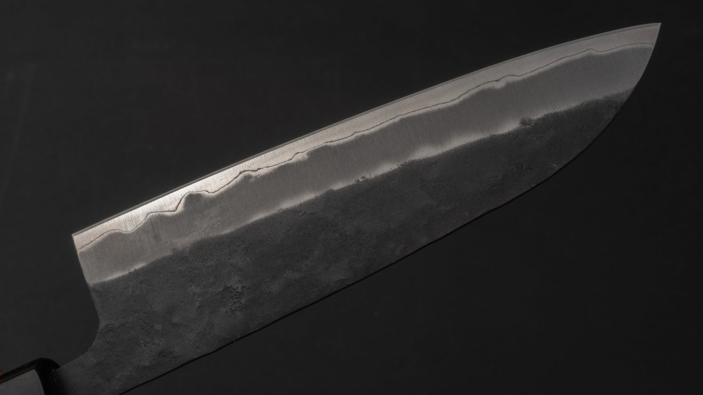 Hitohira Futana SB Kuro Nashiji Santoku 170mm Satine Handle | HITOHIRA