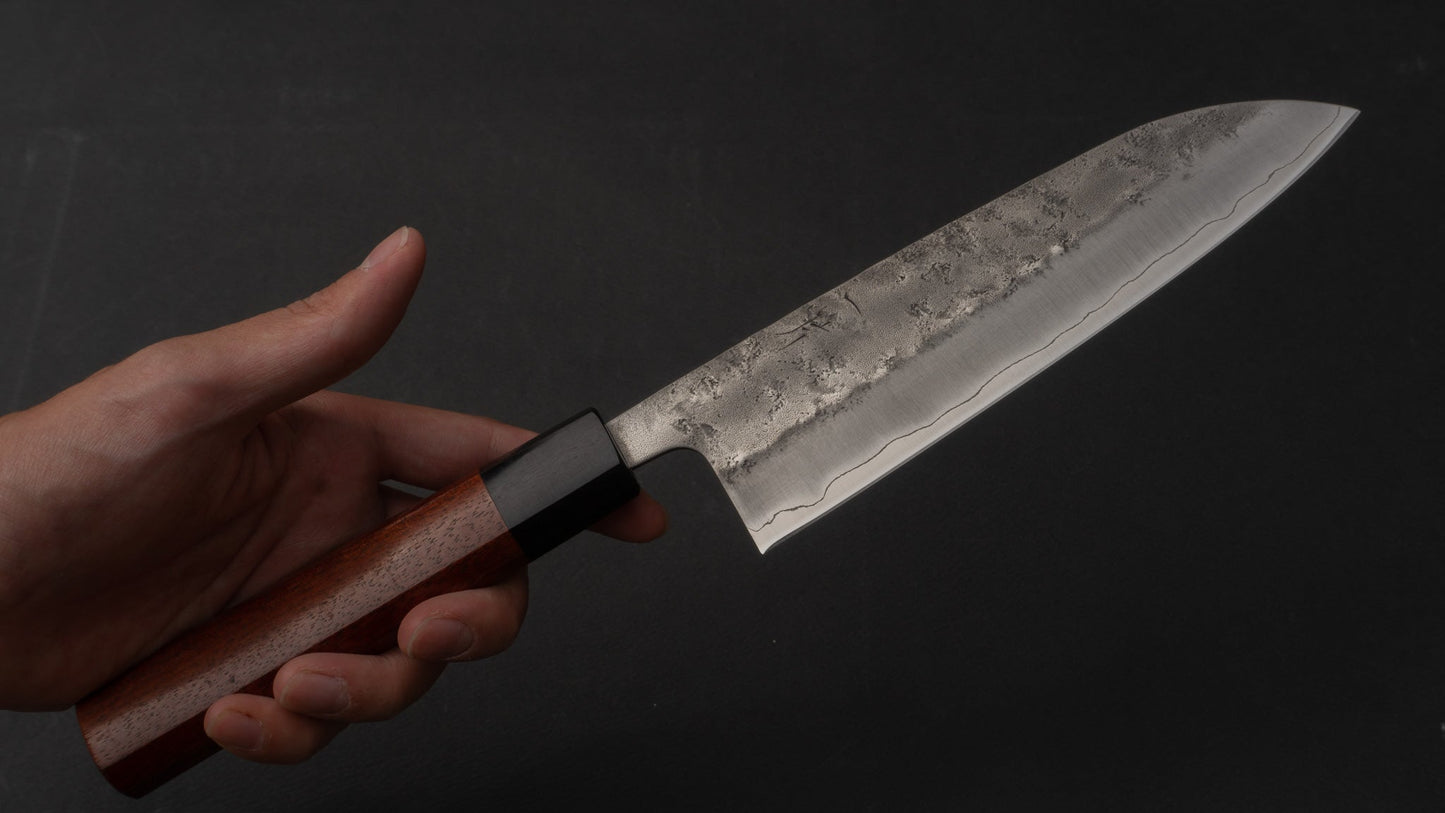 Hitohira Futana S3 Nashiji Santoku 170mm Satine Handle | HITOHIRA