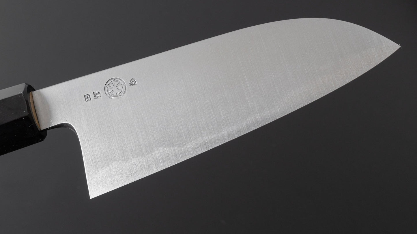 Takada no Hamono White #2 HH Santoku 135mm Ho Wood Handle - HITOHIRA