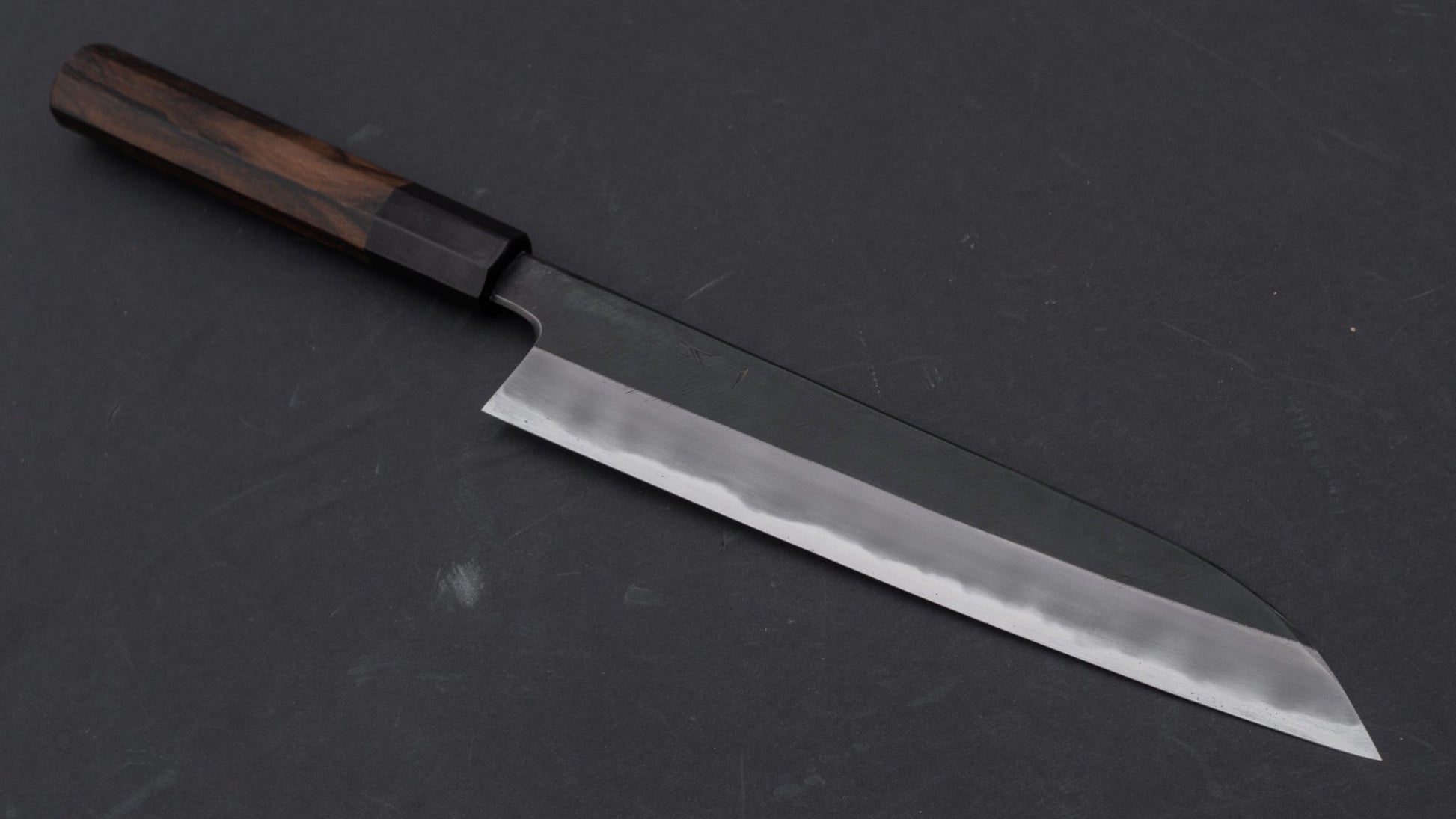 Hitohira Tanaka Kyuzo Blue #1 Kurouchi Gyuto 240mm Ziricote Handle (Custom/ Limited/ Saya) | HITOHIRA