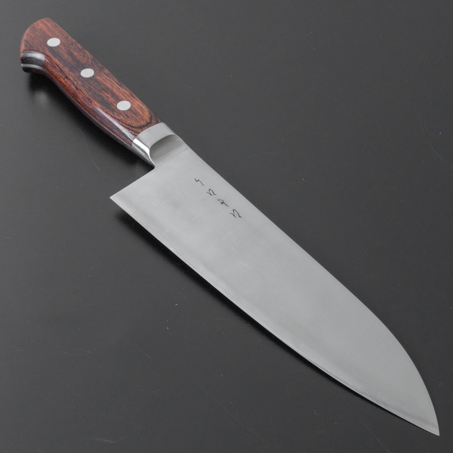 Hitohira KH Stainless Santoku 180mm Imitation Mahogany Handle - HITOHIRA