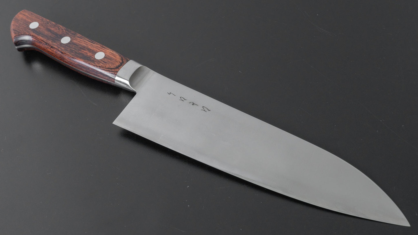 Hitohira KH Stainless Santoku 180mm Imitation Mahogany Handle - HITOHIRA