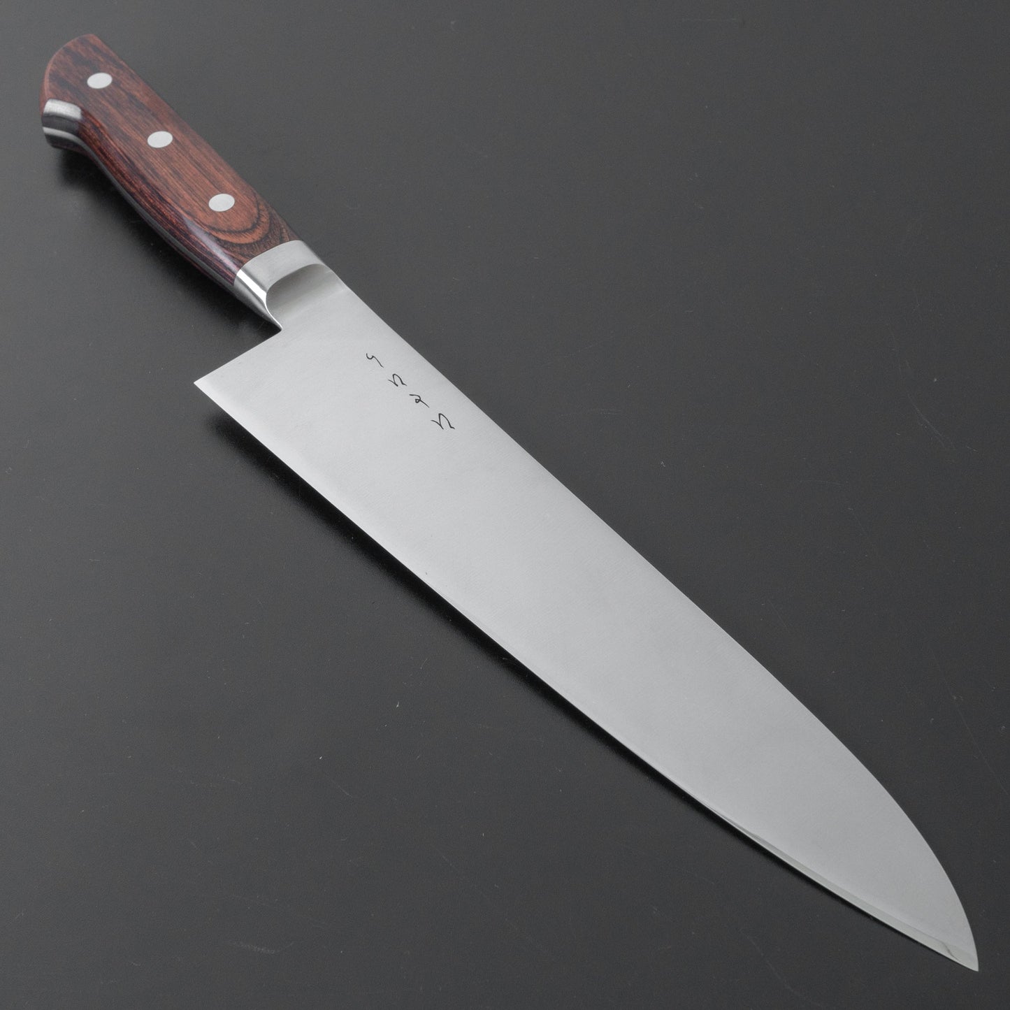 Hitohira KH Stainless Gyuto 240mm Imitation Mahogany Handle - HITOHIRA