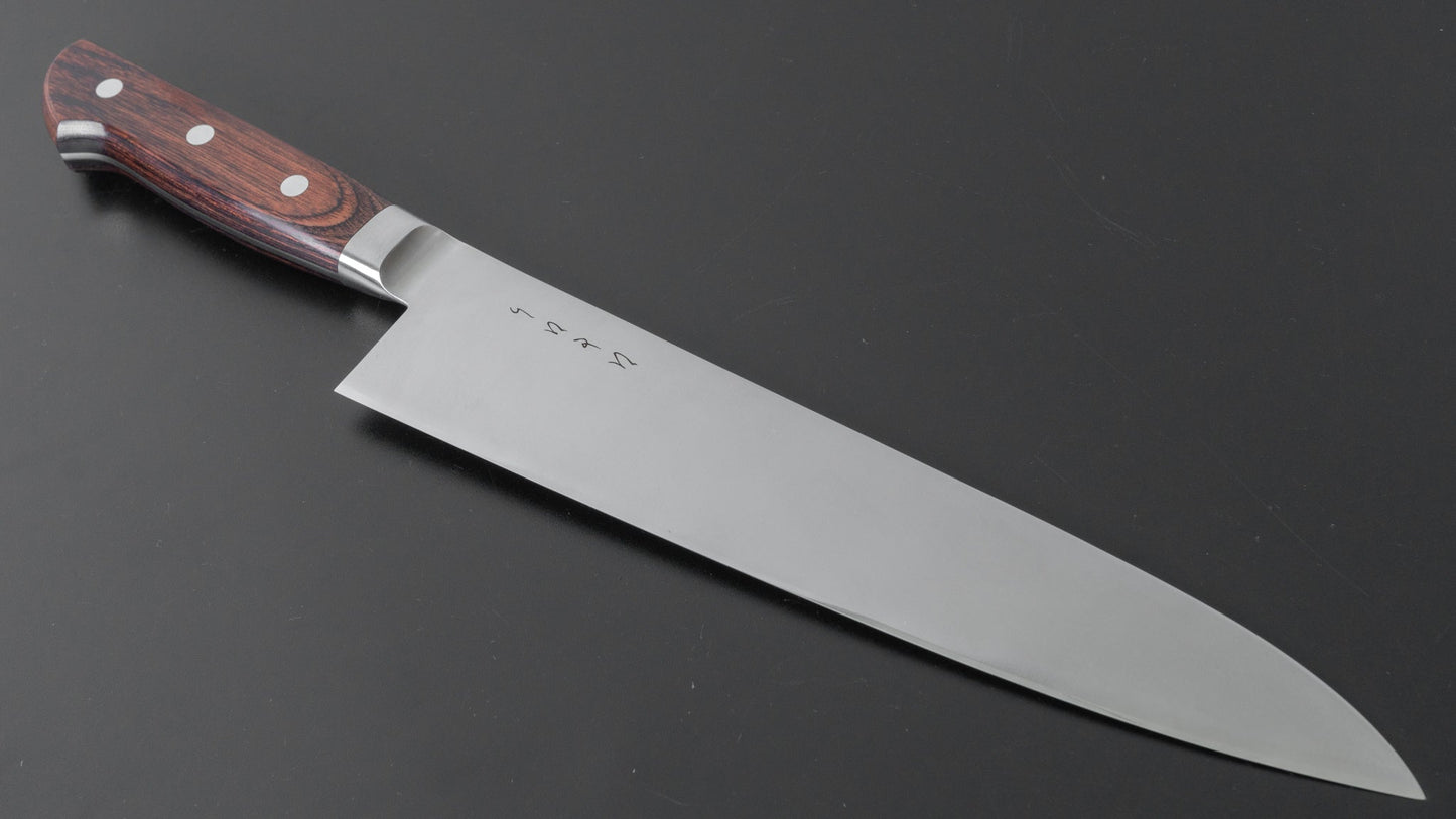 Hitohira KH Stainless Gyuto 240mm Imitation Mahogany Handle - HITOHIRA