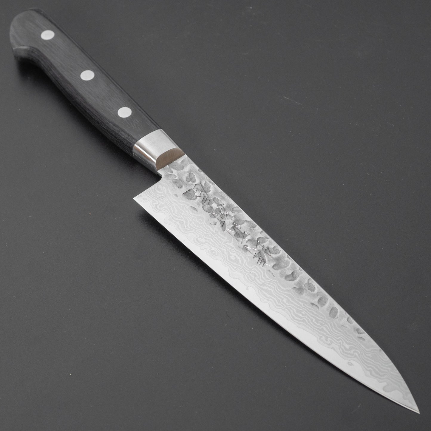 Hitohira Imojiya ST Tsuchime Damascus Petty 135mm Pakka Handle (Yo) - HITOHIRA