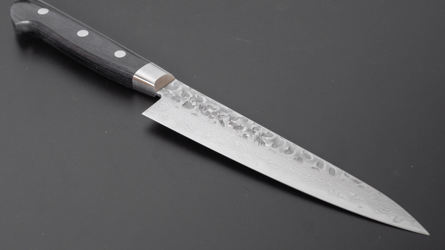 Hitohira Imojiya ST Tsuchime Damascus Petty 135mm Pakka Handle (Yo) - HITOHIRA