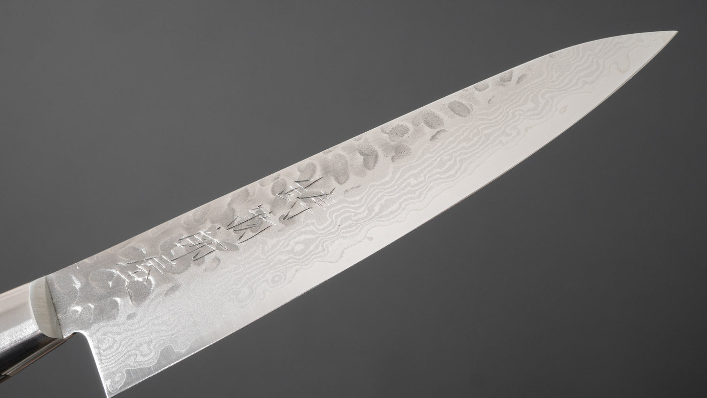 Hitohira Imojiya ST Tsuchime Damascus Petty 135mm Pakka Handle (Yo) - HITOHIRA