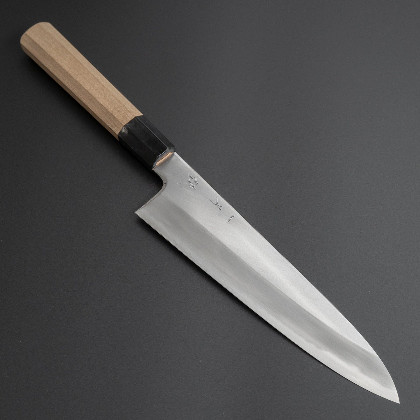 Hitohira Kikuchiyo Ren Blue #2 Gyuto 210mm Ho Wood Handle - HITOHIRA