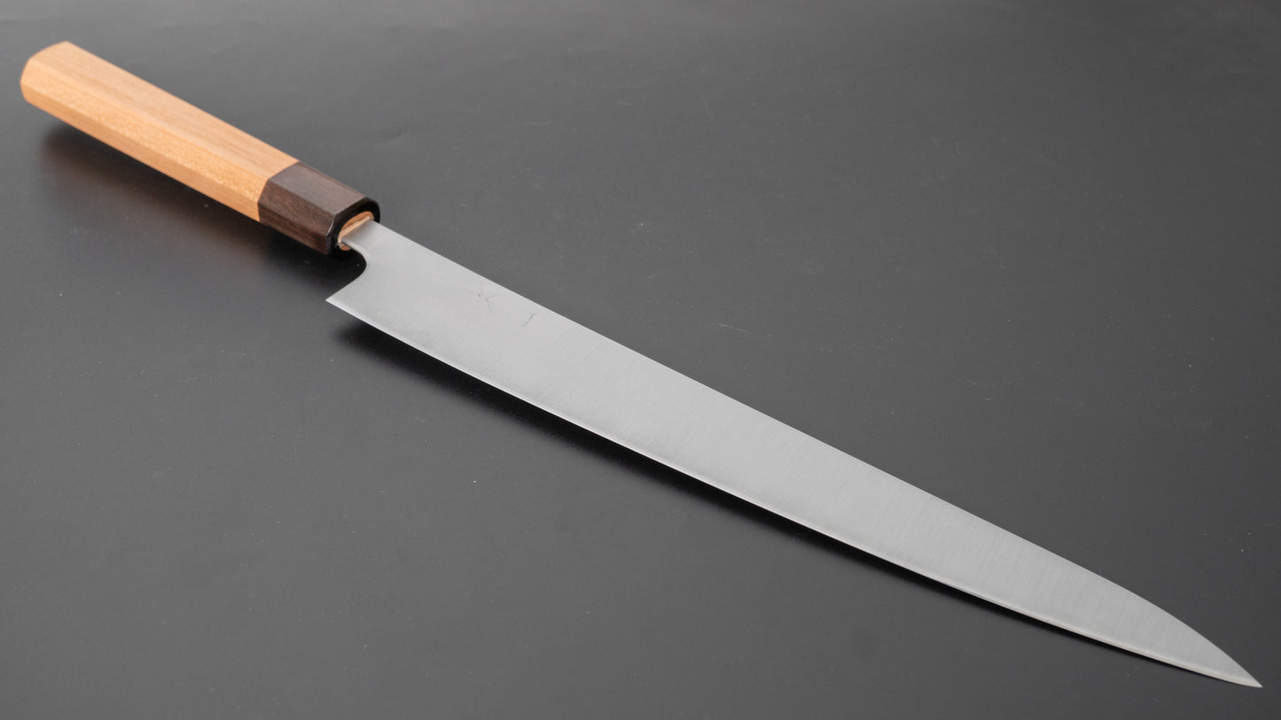 Hitohira Futana SB Migaki Sujihiki 270mm Cherry Wood Handle - HITOHIRA